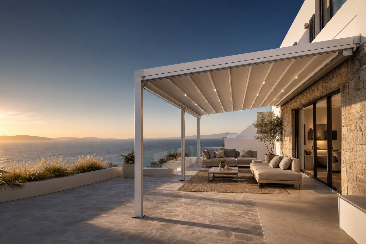 Modern pergola tente uygulaması