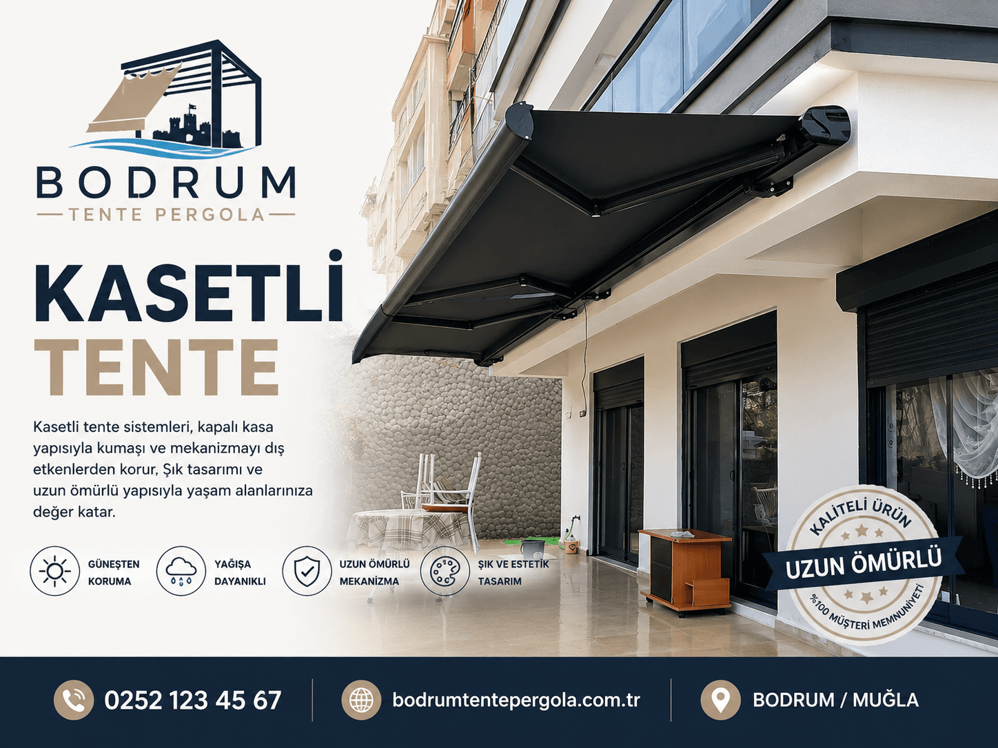 Kasetli tente uygulaması